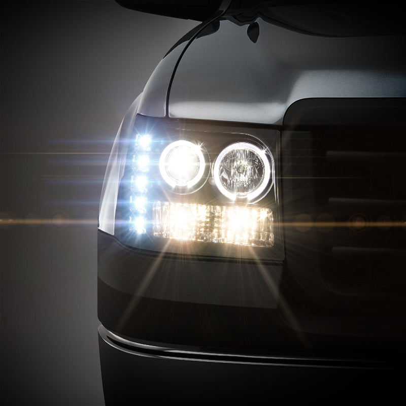 SPYDER 5010605 FITS: GMC Sierra 1500/GMC Sierra Denali 08-13 Projector LED Halo- LED Blk PRO-YD-GS07-HL-BK Headlights