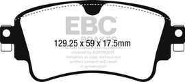EBC DP42254R FITS: 17-18 Audi A4 / A4 Quattro / A5 Quattro Yellowstuff Rear Brake Pads Brake Pads Performance