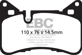 EBC DP52117NDX FITS: 14 Mercedes-Benz C63 AMG (W204) 6.2 Bluestuff Rear Brake Pads Brake Pads Racing