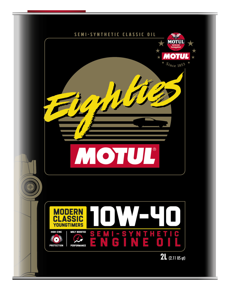 Motul 110619 FITS: 10W40 Classic Eighties Oil 10x2L Motor Oils