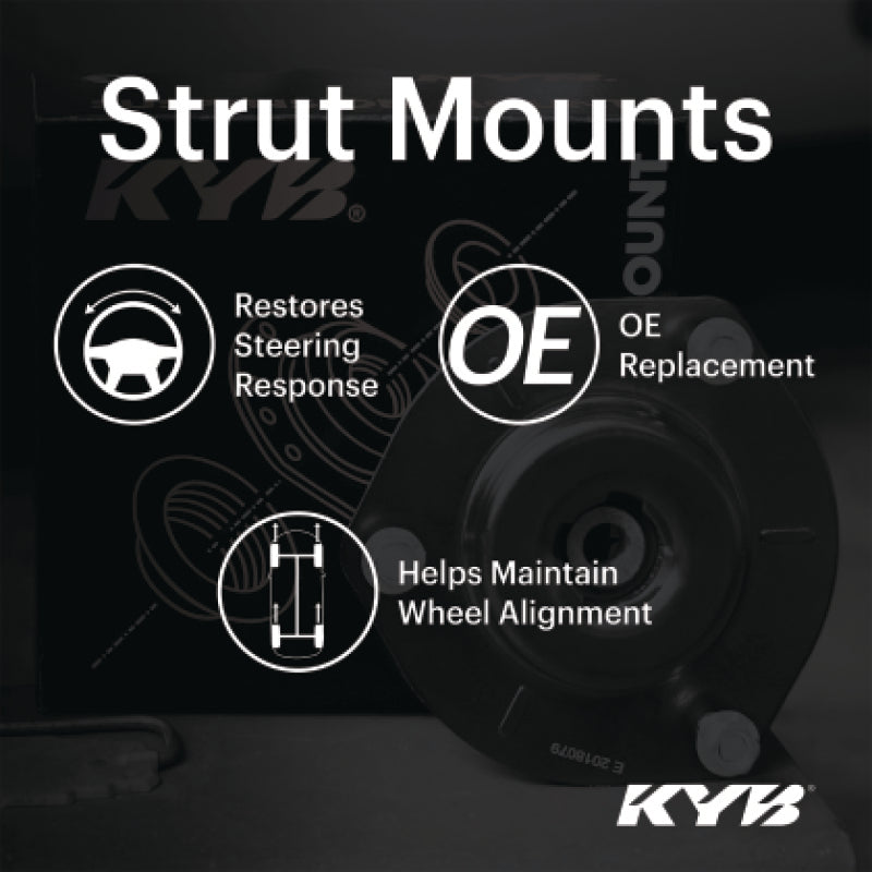 KYB SM5968 FITS: 14-23 Mini Cooper (w/o Elect. Susp.) / 16-22 BMW X1 / 18-22 BMW X2 Strut Mount Kit Rear Shock Mounts & Camber Plates