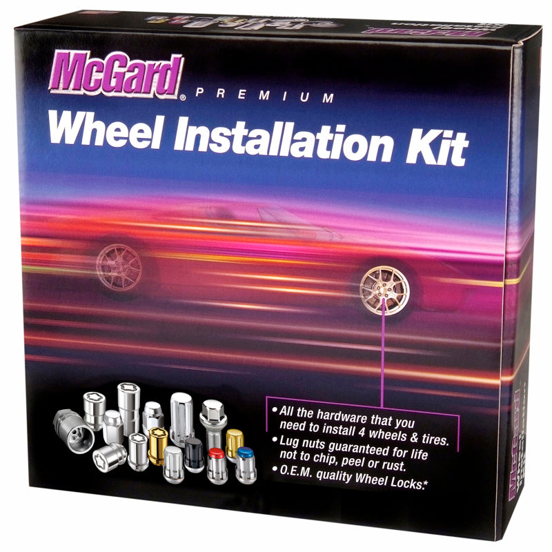 McGard 84557 FITS: 5 Lug Hex Install Kit w/Locks (Cone Seat Nut) M12X1.5 / 13/16 Hex / 1.5in. Length Chrome Lug Nuts