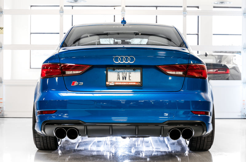 AWE Tuning 3025-43072 FITS: Audi 8V S3 SwitchPath Exhaust w/Diamond Black Tips 102mm Catback