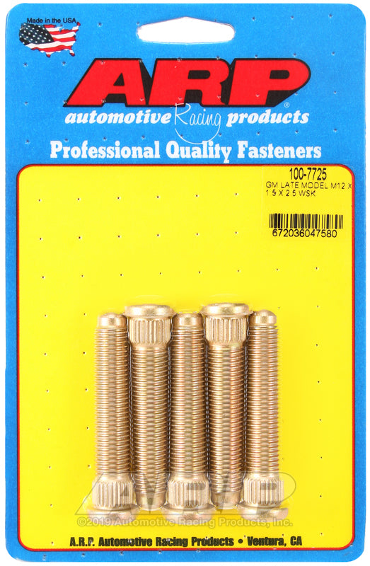 ARP 100-7725 FITS: Late Model GM M12x1.50inX2.50in Wheel Stud Kit Wheel Studs