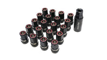 Load image into Gallery viewer, Wheel Mate HR3806TR FITS: Muteki HR38 Open End Lug Nuts 12x1.50 Titanium Chrome / Red Ring Lug Nuts