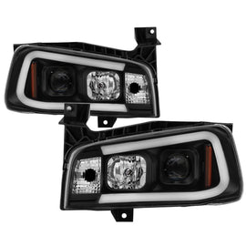 SPYDER 5085245 FITS: Dodge Charger 06-10 Projector Headlights LED Light Bar Black PRO-YD-DCH05V2-LB-BK Headlights