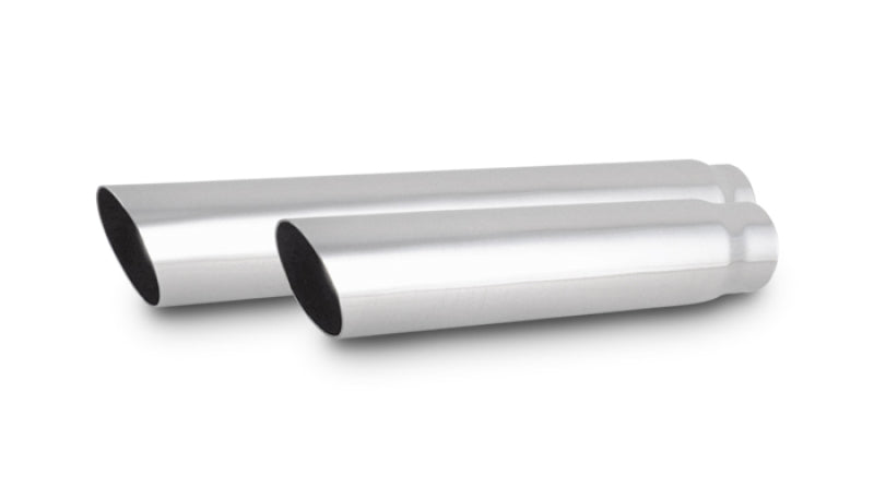 Vibrant 1559 FITS: 3in Round SS Truck/SUV Exhaust Tip (Single Wall Angle Cut) 2.5in inlet 11in long Tips