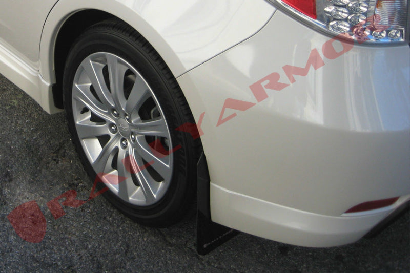 Rally Armor MF6-UR-BLK/GRY FITS: 08-10 Subaru WRX / 08-11 Impreza 2.5i (Hatch/Sedan) Black UR Mud Flap w/Grey Logo Mud Flaps