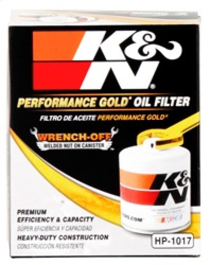 K&N Engineering HP-1017 FITS:K&N 3.74inch / 2.98 OD Performance Gold Oil Filter Oil Filters