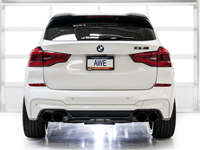 AWE Tuning 3025-43301 FITS: 20-25 BMW X3 M/M Comp (F97) AWD SwitchPath Axle-back Exhaust Diamond Black Tips Axle Back