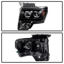 Load image into Gallery viewer, SPYDER 9032226 FITS:xTune Ford F150 09-14 Projector Headlights Halogen Model Only LED Halo Black PRO-JH-FF15009-CFB-BK Headlights