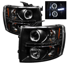 SPYDER 5009494 FITS: Chevy Silverado 1500 07-13 Projector Headlights LED Halo LED Blk PRO-YD-CS07-HL-BK Headlights