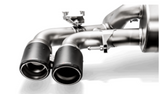 Akrapovic TP-CT/47/RS FITS: 18+ BMW M5 (F90) Evolution Tail Pipe Set (Carbon) w/ Red/White Logo Tips
