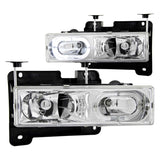 ANZO 111006 FITS: 1988-1998 Chevrolet C1500 Crystal Headlights Chrome w/ Halo Headlights
