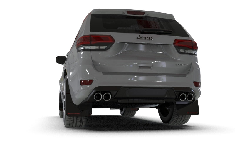 Rally Armor MF134-UR-BLK-MBK FITS: 18-22 Jeep Grand Cherokee SRT Trackhawk Black UR Mud Flap Metallic Black Logo Mud Flaps