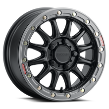 Load image into Gallery viewer, Raceline A14GR-57012+53 FITS: A14GR Alpha 15x7in/5x114.3 BP/53mm Offset/68mm Bore Gunmetal &amp; Red Ring Beadlock Wheel Wheels Cast