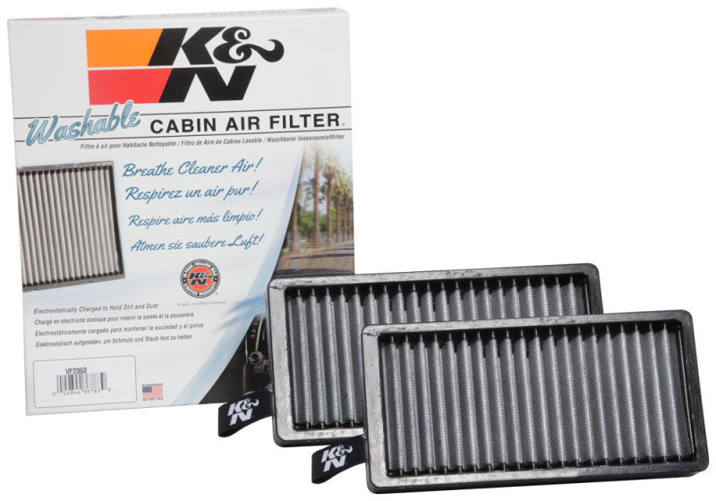 K&N Engineering VF2060 FITS:K&N BMW X1 L4-2.0L F/I Cabin Air Filter (2 Per Box) Cabin Air Filters