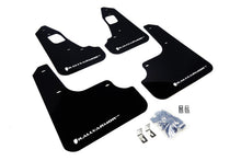Load image into Gallery viewer, Rally Armor MF10-UR-BLK/WH FITS: 08-17 Mitsubishi EVO X Black UR Mud Flap w/ White Logo Mud Flaps