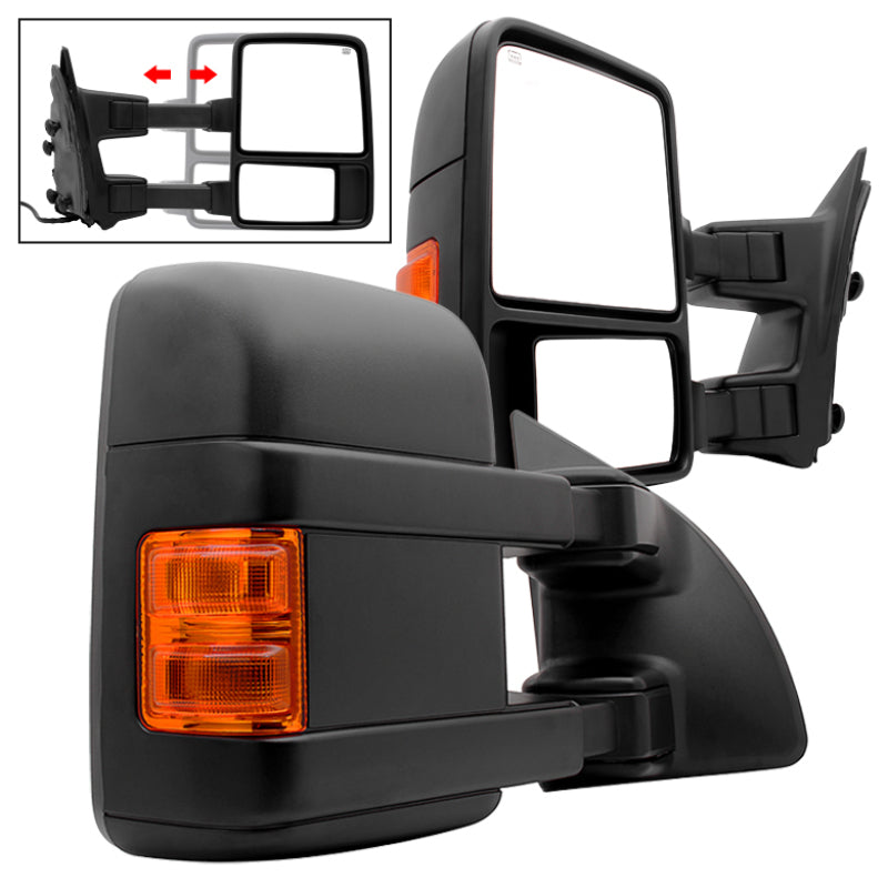 SPYDER 9935459 FITS:xTune Pair G2 Ford Superduty 99-07 Heated Amber Signal Telescoping Mirrors MIR-FDSD99S-G2-PW-AM-SET Side Mirrors