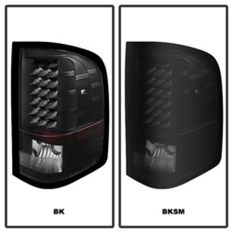 SPYDER 5077493 FITS:xTune Chevy Silverado 07-13 LED Tail Lights Black Smoke ALT-JH-CS07-LED-BKSM Tail Lights