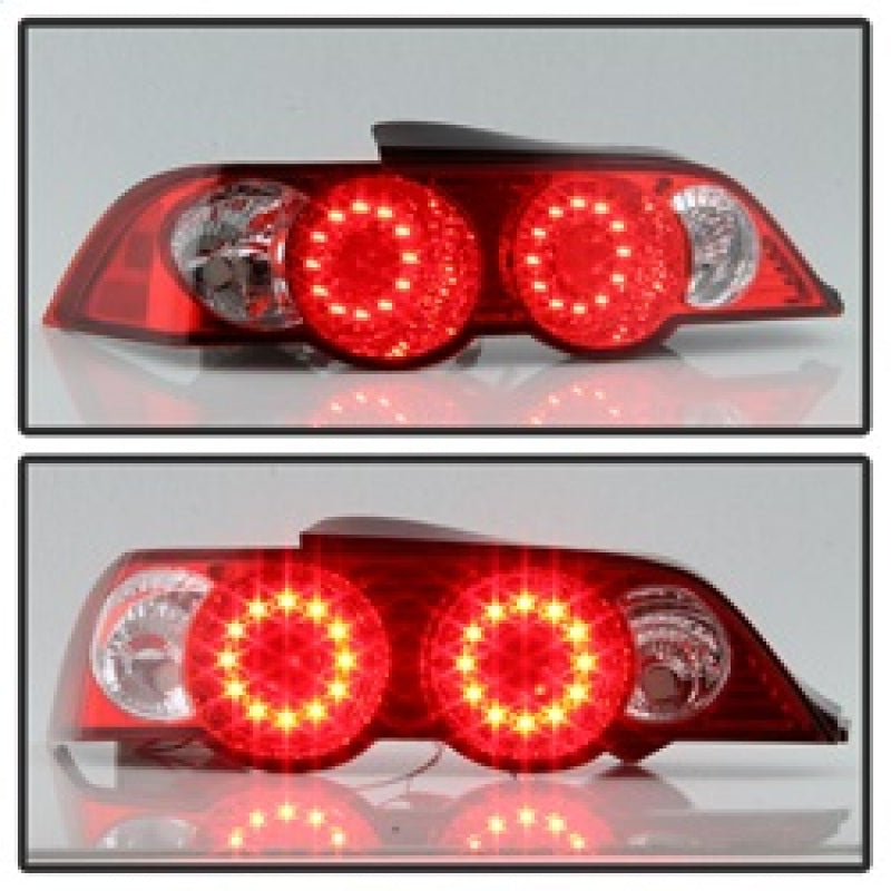 SPYDER 5000385 FITS: Acura RSX 02-04 LED Tail Lights Red Clear ALT-YD-ARSX02-LED-RC Tail Lights