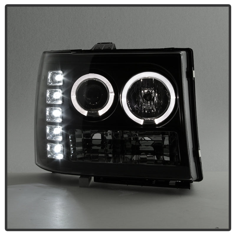 SPYDER 5010605 FITS: GMC Sierra 1500/GMC Sierra Denali 08-13 Projector LED Halo- LED Blk PRO-YD-GS07-HL-BK Headlights