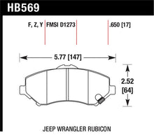 Load image into Gallery viewer, Hawk Performance HB569Y.650 FITS: Hawk LTS Street Brake Pads Brake Pads OE