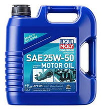 Load image into Gallery viewer, LIQUI MOLY 22510 FITS: 4L Marine 4T Motor Oil SAE 25W50 Motor Oils