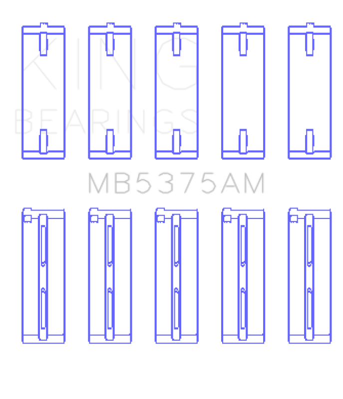 King Engine Bearings MB5375AM FITS:King Toyota 2ZZGE Crankshaft Main Bearing Set Bearings