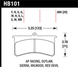 Hawk AP Racing Essex / Brakeman / CNC / Coleman / Outlaw / Wilwood HT-10 Race Brake Pads