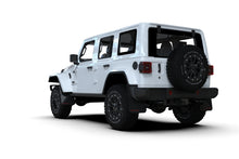 Load image into Gallery viewer, Rally Armor MF124-UR-BLK-MBK FITS: 2018+ Jeep Wrangler Rubicon JL Black UR Mud Flap w/ Metallic Black Logo Mud Flaps