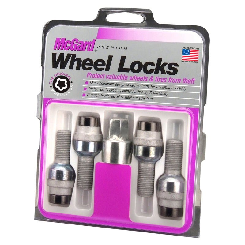 McGard 28320 FITS: Wheel Lock Bolt Set 4pk. (Radius Seat) M14X1.5 / 17mm Hex / 28.2mm Shank Length Black Wheel Bolts