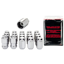 Load image into Gallery viewer, McGard 84557 FITS: 5 Lug Hex Install Kit w/Locks (Cone Seat Nut) M12X1.5 / 13/16 Hex / 1.5in. Length Chrome Lug Nuts
