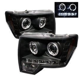 SPYDER 5010230 FITS: Ford F150 09-14 Projector Headlights Halogen Model- LED Halo LED Blk PRO-YD-FF15009-HL-BK Headlights