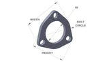 Vibrant 1484S FITS: 3-Bolt T304 SS Exhaust Flange (3.5in I.D.) Flanges