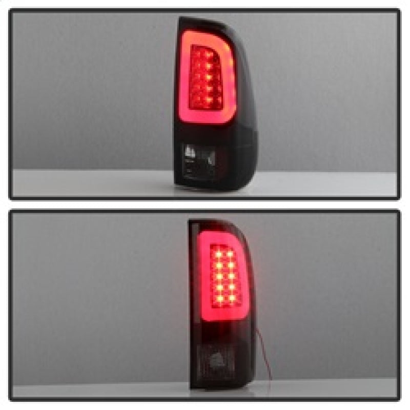 SPYDER 5084729 FITS: 08-16 Ford Super Duty F-250 V3 Light Bar LED Tail Lights Blk Smoke ALT-YD-FS07V3-LBLED-BSM Tail Lights