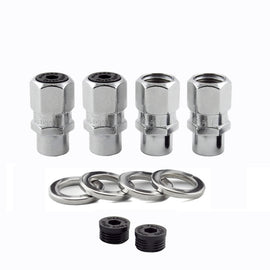 McGard 60129 FITS: Hex Lug Nut (Drag Racing Short Shank) M12X1.5 / 13/16 Hex / 1.6in. Length (4-Pack) Chrome Lug Nuts