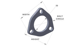 Vibrant 1483S FITS: 3-Bolt T304 SS Exhaust Flange (3in I.D.) Flanges