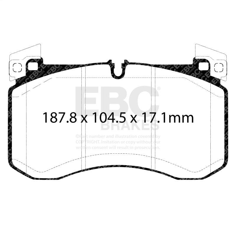 EBC DP42409R FITS: 2018+ Mercedes-Benz G63 AMG (BM463) 4.0TT Yellowstuff Front Brake Pads Brake Pads Performance