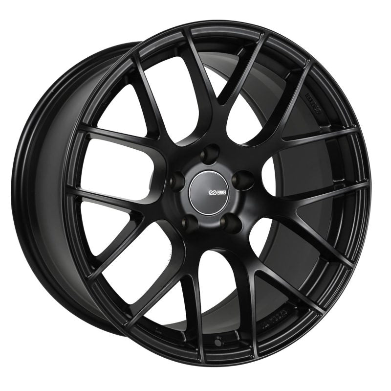 Enkei 467-985-4442BK FITS: Raijin 19x8.5 42mm Offset 5x112 Bolt Pattern 72.6 Hub Bore Black Wheel Wheels Cast