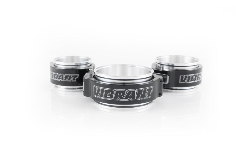 Vibrant 32517 FITS: 3.5in O.D. Aluminized HD 2.0 Clamp Assembly Anodized Black Clamps