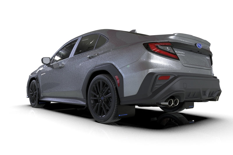 Rally Armor MF92-UR-BLK/BL FITS: 22-25 Subaru WRX Black UR Mud Flap w/Blue Logo Mud Flaps
