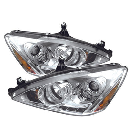 SPYDER 5010643 FITS: Honda Accord 03-07 Projector Headlights LED Halo Amber Reflector LED Chrm PRO-YD-HA03-AM-C Headlights