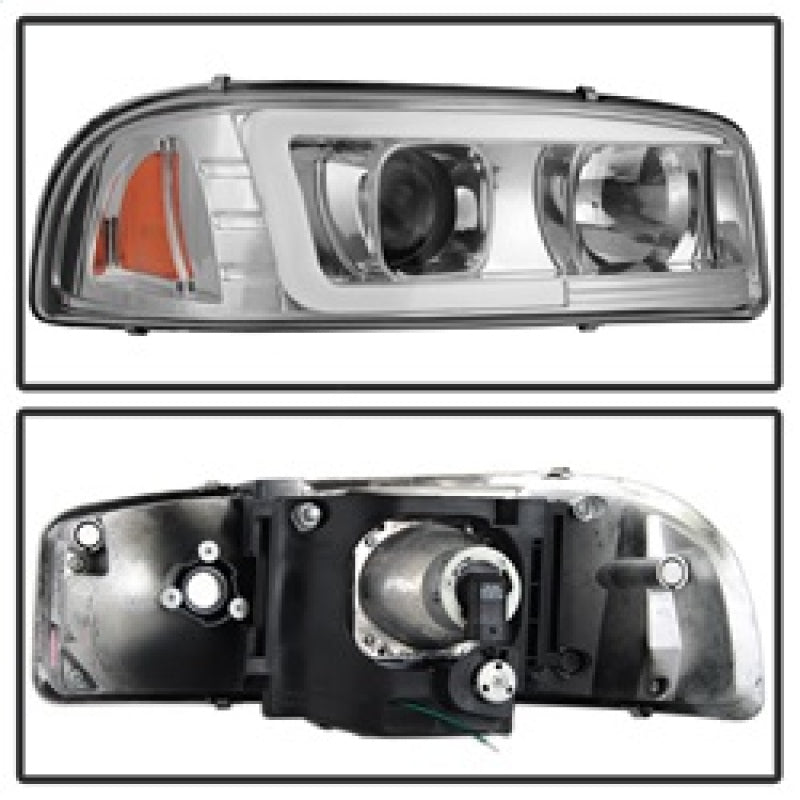 SPYDER 5084620 FITS: GMC Sierra 1500/2500/3500 99-06 V2 Projector Headlights DRL Chrome PRO-YD-CDE00V2-LB-C Headlights