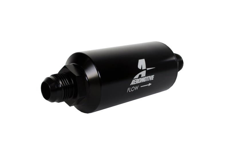 Aeromotive 12385 FITS: In-Line Filter AN -10 size Male 10 Micron Microglass Element Bright-Dip Black Fuel Filters