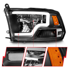 Load image into Gallery viewer, ANZO 111539 FITS: 2009-2020 Dodge Ram 1500 Full LED Square Projector Headlights w/ Chrome Housing Black Amber Headlights
