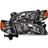 ANZO 121131 FITS: 1998-2000 Toyota Corolla Crystal Headlights Black Headlights