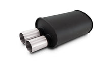 Load image into Gallery viewer, Vibrant Streetpower Flat Blk Muffler 9.5x6.75x15in Body Inlet ID 3in Tip OD 3in w/Dual Straight Tips