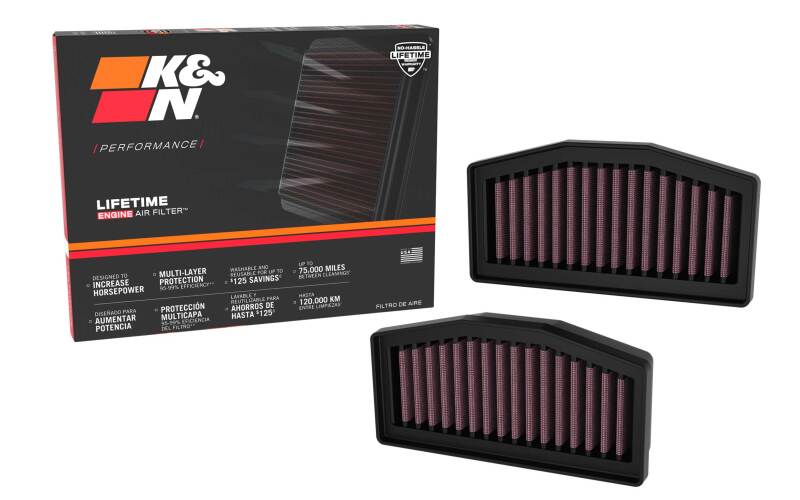 K&N Engineering BM-1324 FITS:K&N 2024 BMW R1300GS Replacement Air Filter (Set of 2) Air Filters Direct Fit