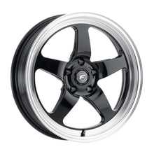 Load image into Gallery viewer, Forgestar F09188022P15 FITS: F091 18X8.0 D5 Drag 5X120 ET15 BS5.125 Gloss Black w/ Machine Lip 78.1 Wheels Cast
